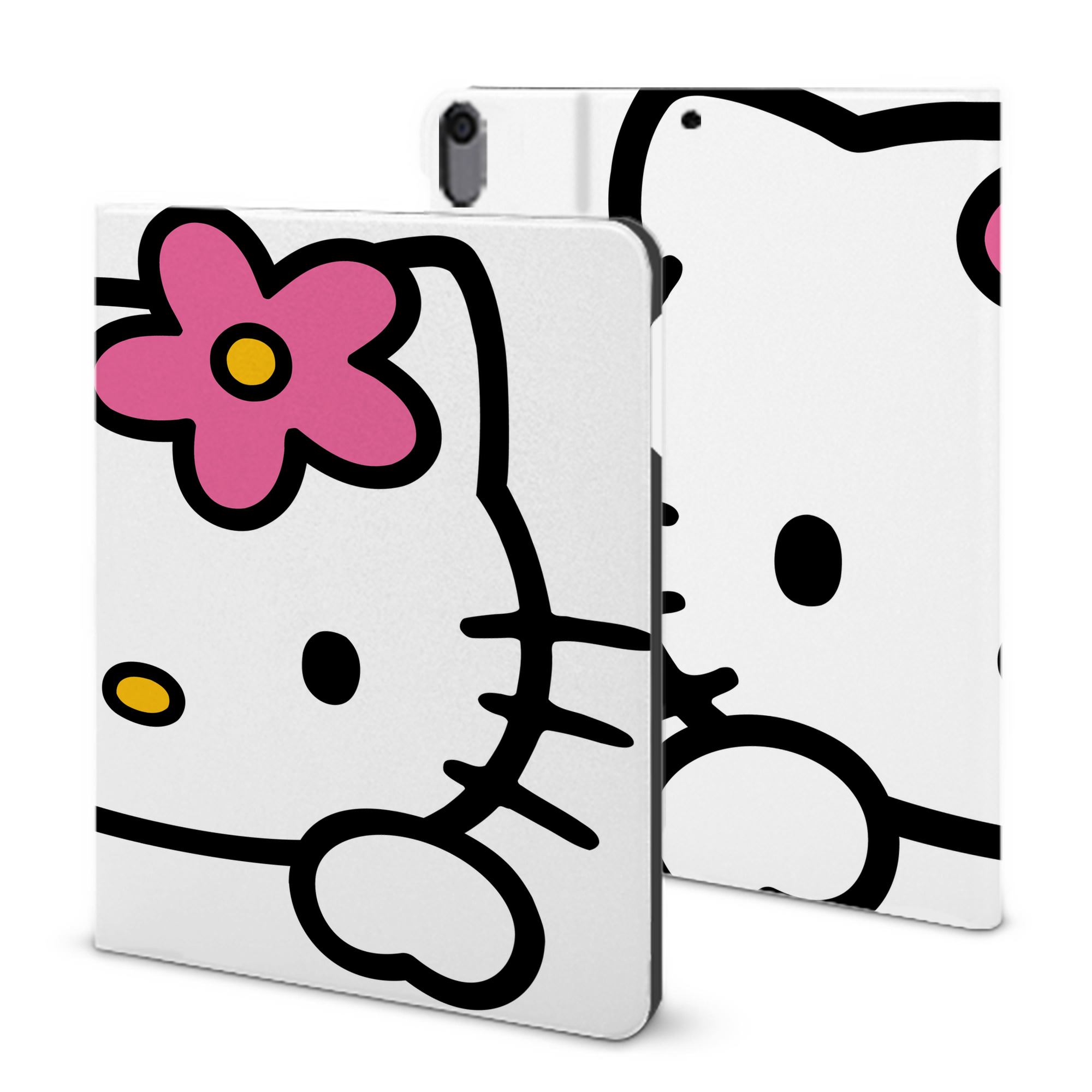 （画像用） Hello Kitty ハローキティ IPad ケース ブック型 PUレザー TPU 耐衝撃 軽量 薄型 ペン収納なし 全面保護 IPad 各モデル対応